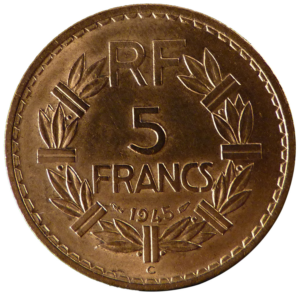 11130 Gouvernement Provisoire 5 Francs Lavrillier TTB 5 Francs