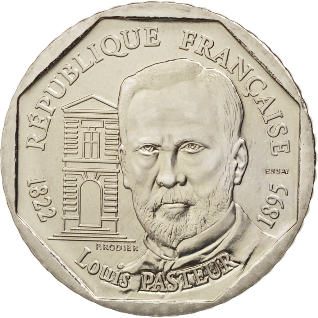 Pièce 2 Francs Louis Pasteur 1995 Valeur #16319 France, 2 Francs Louis Pasteur, 1995, Essai, FDC, Nickel