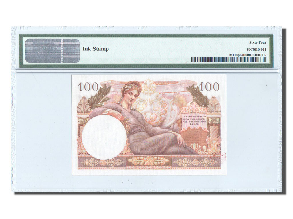 100 Francs TRÉSOR PUBLIC FRANCE 1955 VF.34.01 p25_0439 Billets