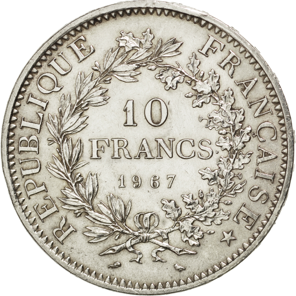 pièce 10 francs argent 1967