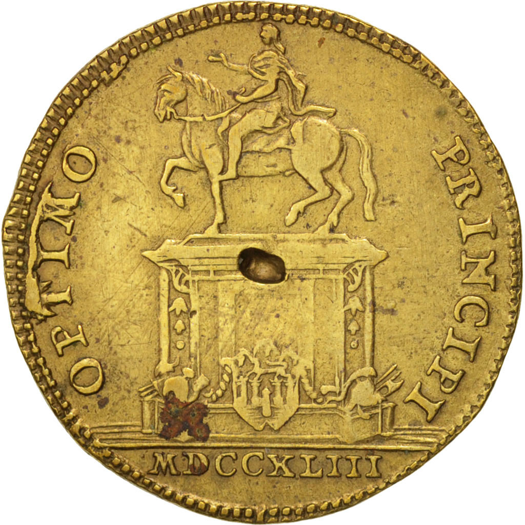 Nice brass token (AE28) of Louis XIV (1643-1715), France