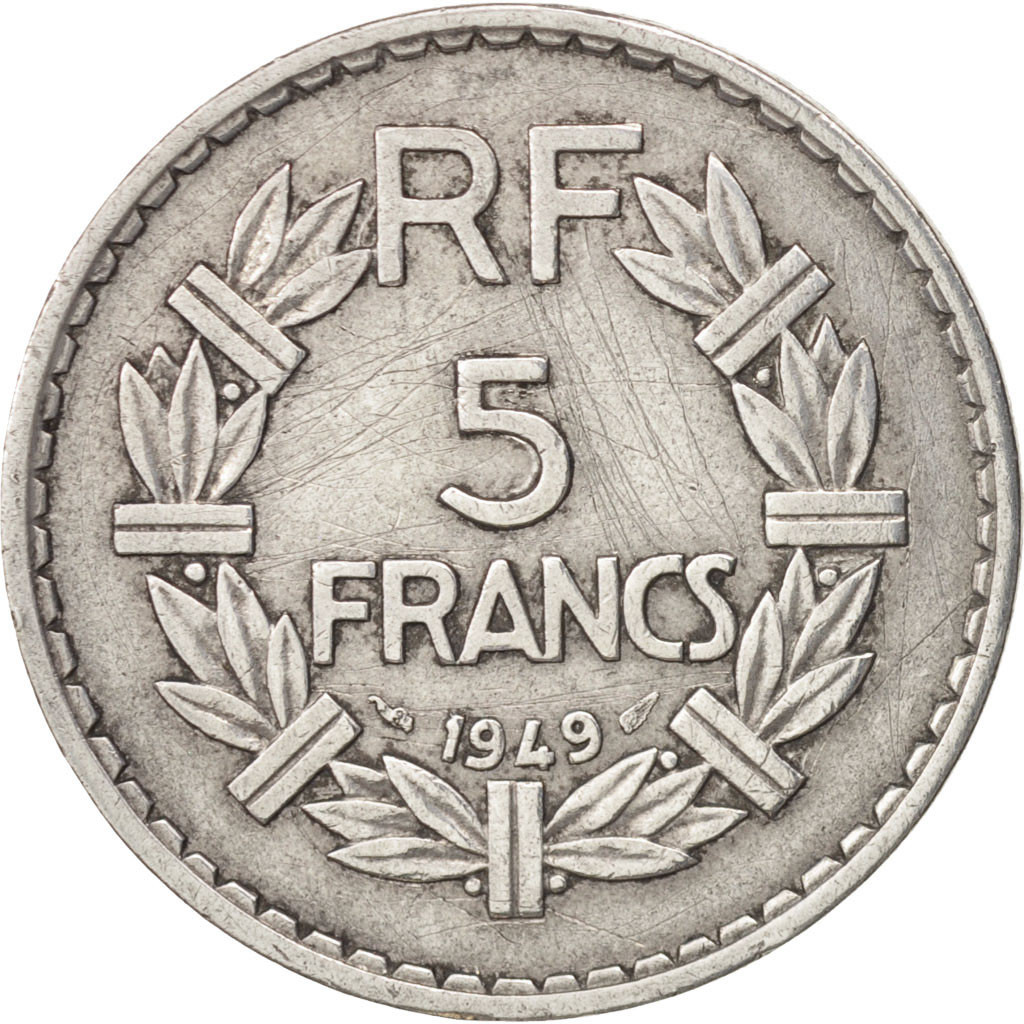 #408233 France, Lavrillier, 5 Francs, 1949, Paris, TTB+, Aluminum, KM