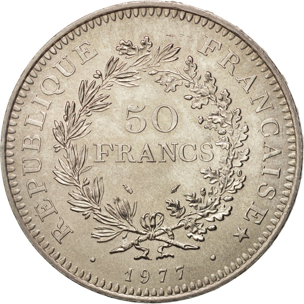 Valeur Piece En Argent De 50 Francs Annee 1977 #408802 France, Hercule, 50 Francs, 1977, Paris, SPL, Argent, KM:941.1