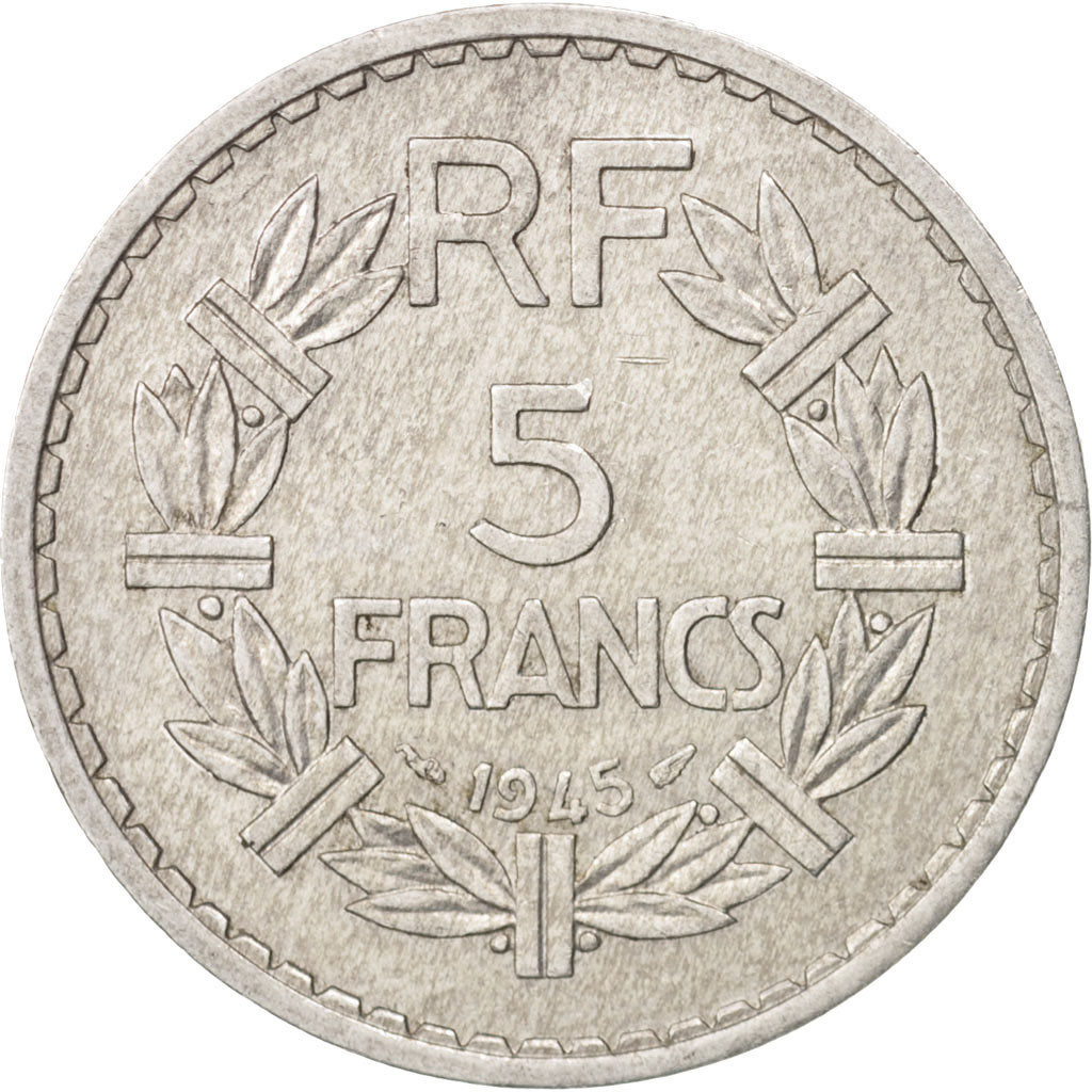 409090 France Lavrillier 5 Francs 1947 Paris Ttb Aluminum Km