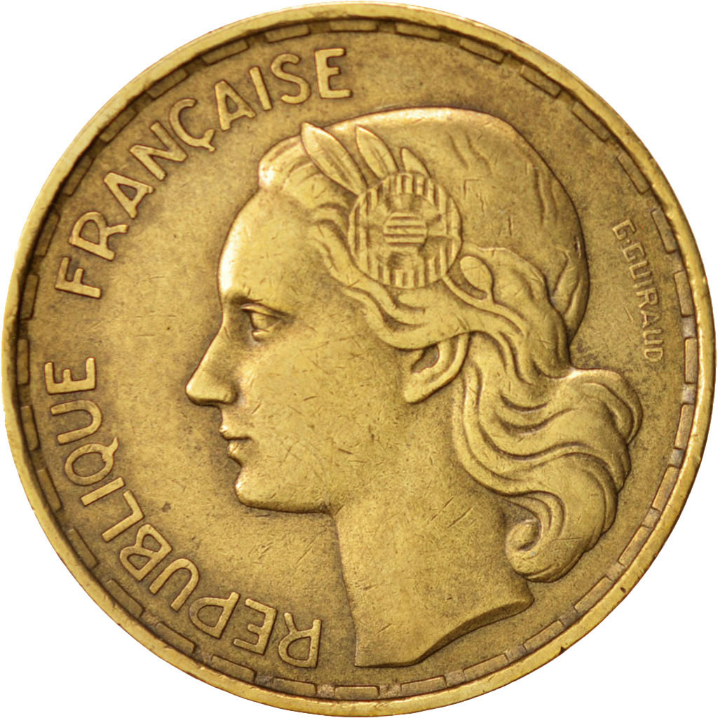 #414338 France, Guiraud, 50 Francs, 1951, Paris, TTB, Aluminum-Bronze ...