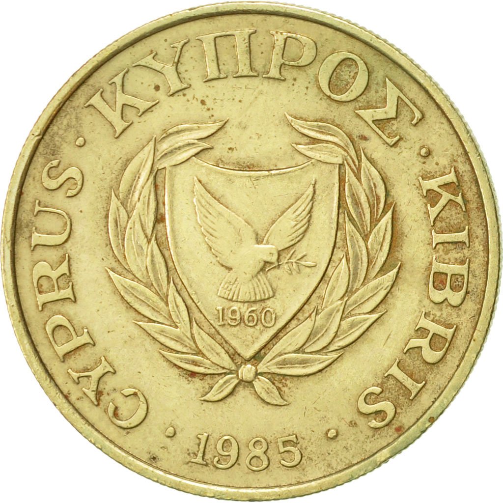 #419928 Monnaie, Chypre, 10 Cents, 1985, TTB+, Nickelbrass, KM56.2