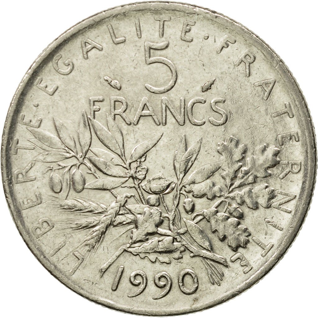 #435184 Monnaie, France, Semeuse, 5 Francs, 1990, Paris, TTB+, Nickel