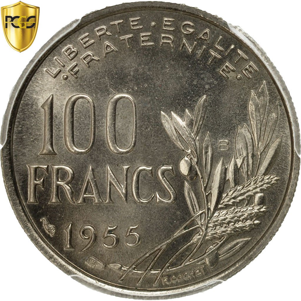 #482797 Monnaie, France, Cochet, 100 Francs, 1955, Beaumont  Le Roger