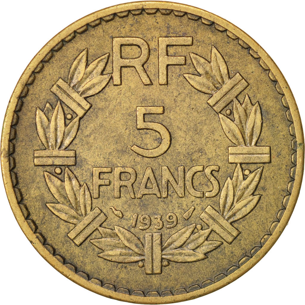 5 francs 1939 republique francaise