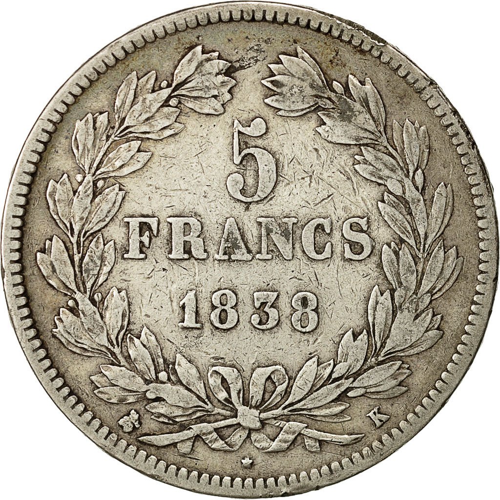 #492360 Monnaie, France, Louis-Philippe, 5 Francs, 1838, Bordeaux, TB+ ...