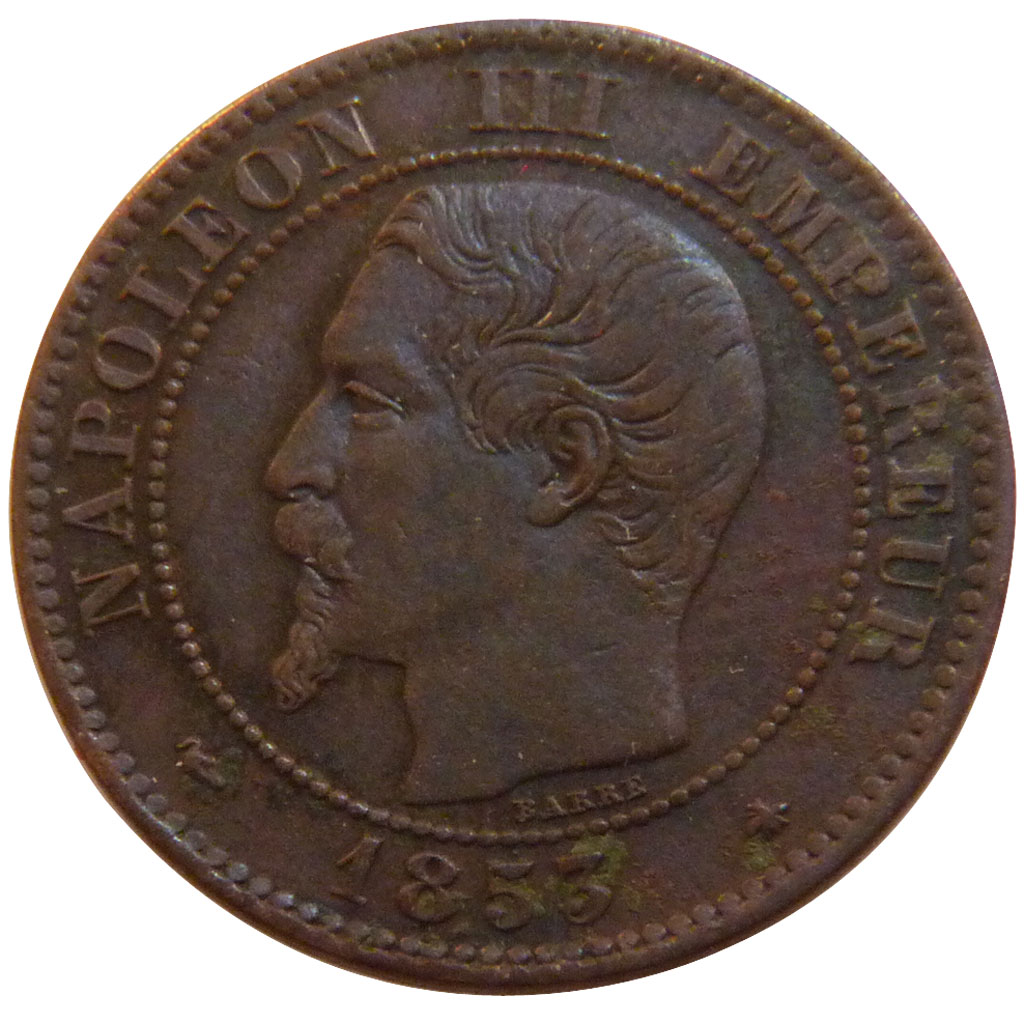 51193 Second Empire 2 Centimes Napoléon III Tête Nue TTB 2