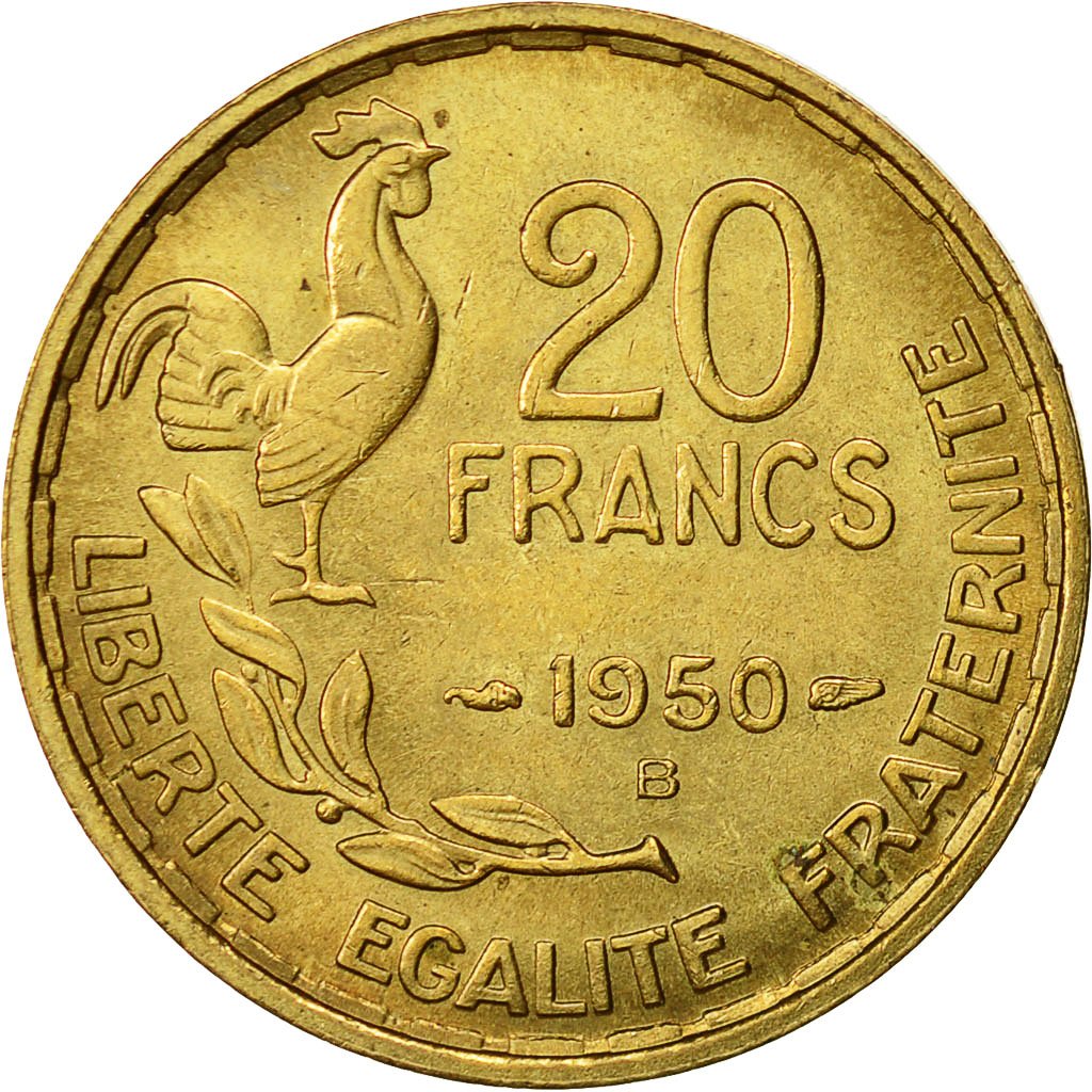 #521995 Monnaie, France, Guiraud, 20 Francs, 1950, Beaumont - Le Roger ...