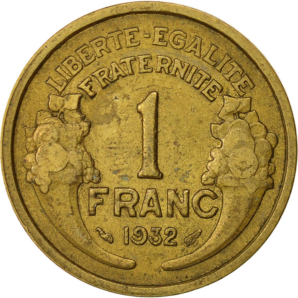 #522905 France, Morlon, Franc, 1932, Paris, TB+, AluminumBronze, KM