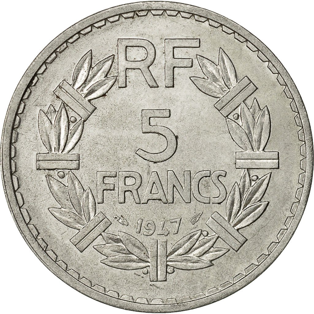 Combien Coûte Une Pièce De 5 Francs #523516 France, Lavrillier, 5 Francs, 1947, Paris, TB+, Aluminium, KM