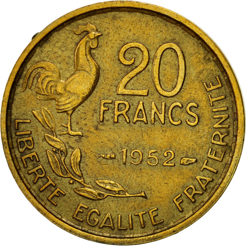 #542137 Monnaie, France, Guiraud, 20 Francs, 1952, Paris, TTB, Aluminum