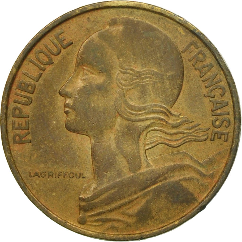 547950 Monnaie France Marianne 10 Centimes 1967 Paris Tb Aluminum Bronze Tb 10