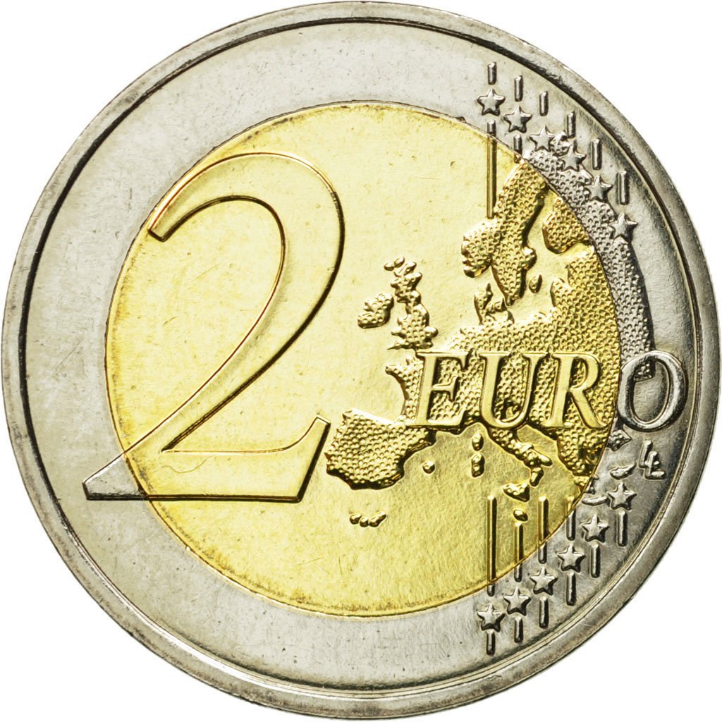 Piece 2 Euros Uem 2009 France Valeur #582298 France, 2 Euro, 10 th anniversary of emu, 2009, SPL, Bi