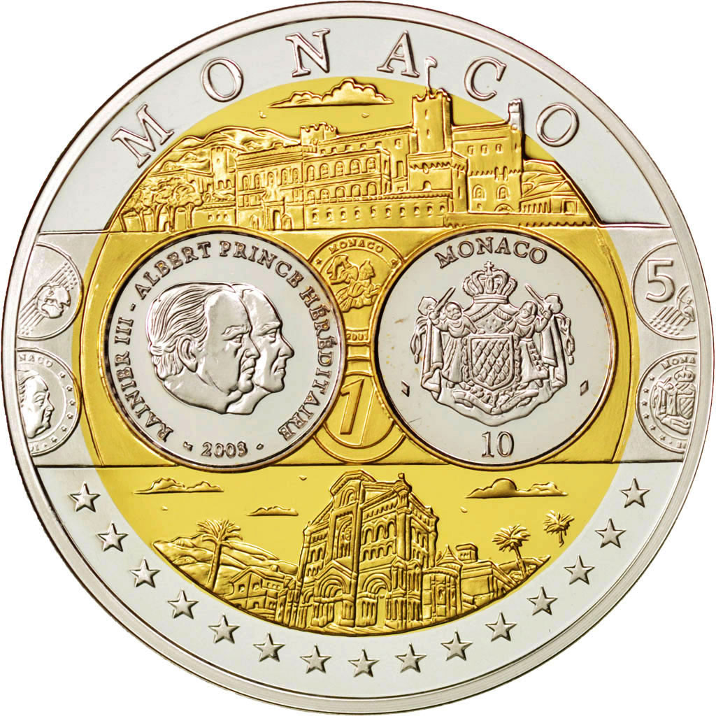 #69261 Les premières frappes en hommage à l'Euro, Monaco, Médaille