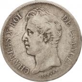 France, Charles X, 5 Francs, 1827, Bayonne, B+, Argent, KM:728.8, Gadoury:644