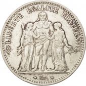 France, Hercule, 5 Francs, 1875, Paris, TTB, Argent, KM:820.1, Gadoury:745a