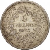 France, Hercule, 5 Francs, 1870, Paris, TTB, Argent, KM:820.1, Gadoury:745