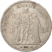 France, Hercule, 5 Francs, 1874, Bordeaux, TTB, Argent, KM:820.2, Gadoury:745a