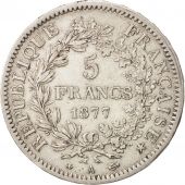 France, Hercule, 5 Francs, 1877, Paris, TTB, Argent, KM:820.1, Gadoury:745a