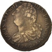 France, 2 sols franois, 2 Sols, 1792, Paris, EF(40-45), Bronze, KM:603.1