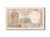 France, 50 Francs, 50 F 1934-1940 Crs, 1940, KM:85b, 1940-01-11, VF(2...