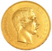 Second Empire, 50 Francs or Napoleon III naked head