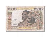 West African States, 1000 Francs, 1961-1965, Undated, KM:203Bn, EF(40-45), K....
