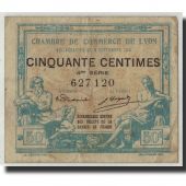 France, Lyon, 50 Centimes, 1915, VF(20-25), Pirot:77-5
