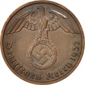 Allemagne, IIIme Reich, 2 Reichspfennig, 1937, Frankfurt, TTB+, Bronze, KM:90