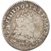 France, Louis XIV, 5 Sols aux insignes, 5 Sols, 1/16 ECU, 1703, Tours, TB