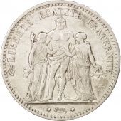 France, Hercule, 5 Francs, 1876, Bordeaux, TB+, Argent, KM:820.2, Gadoury:745a