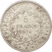 France, Hercule, 5 Francs, 1876, Bordeaux, TB+, Argent, KM:820.2, Gadoury:745a