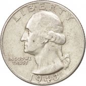 tats-Unis, Washington Quarter, Quarter, 1943, U.S. Mint, Philadelphia, TTB+