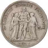 France, Hercule, 5 Francs, 1848, Bordeaux, TB, Argent, KM:756.4, Gadoury:683