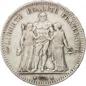 France, Hercule, 5 Francs, 1876, Bordeaux, TTB, Argent, KM:820.2, Gadoury:745a