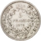 France, Hercule, 5 Francs, 1876, Bordeaux, TTB, Argent, KM:820.2, Gadoury:745a