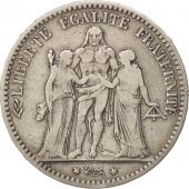 France, Hercule, 5 Francs, 1875, Bordeaux, TB+, Argent, KM:820.2, Gadoury:745a