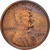 tats-Unis, Lincoln Cent, Cent, 1918, U.S. Mint, Philadelphia, TTB+, Bronze