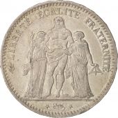 France, Hercule, 5 Francs, 1877, Paris, TTB+, Argent, KM:820.1, Gadoury:745a