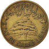 Lebanon, 5 Piastres, 1925, Paris, EF(40-45), Aluminum-Bronze, KM:5.1