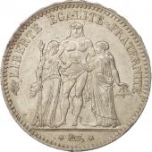 France, Hercule, 5 Francs, 1876, Paris, SUP, Argent, KM:820.1, Gadoury:745a