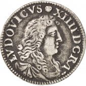 France, Louis XIV, 4 Sols "des traitants" 1677 D (Vimy), KM 232.2