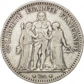 France, Hercule, 5 Francs, 1874, Bordeaux, TB+, Argent, KM:820.2, Gad 745a