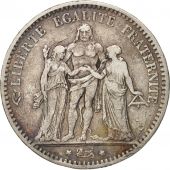 France, Hercule, 5 Francs, 1876, Bordeaux, TB+, Argent, KM:820.2, Gad 745a