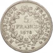 France, Hercule, 5 Francs, 1878, Bordeaux, TB+, Argent, KM:820.2, Gadoury:745a