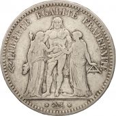 France, Hercule, 5 Francs, 1848, Bordeaux, TB+, Argent, KM:756.4, Gadoury:683